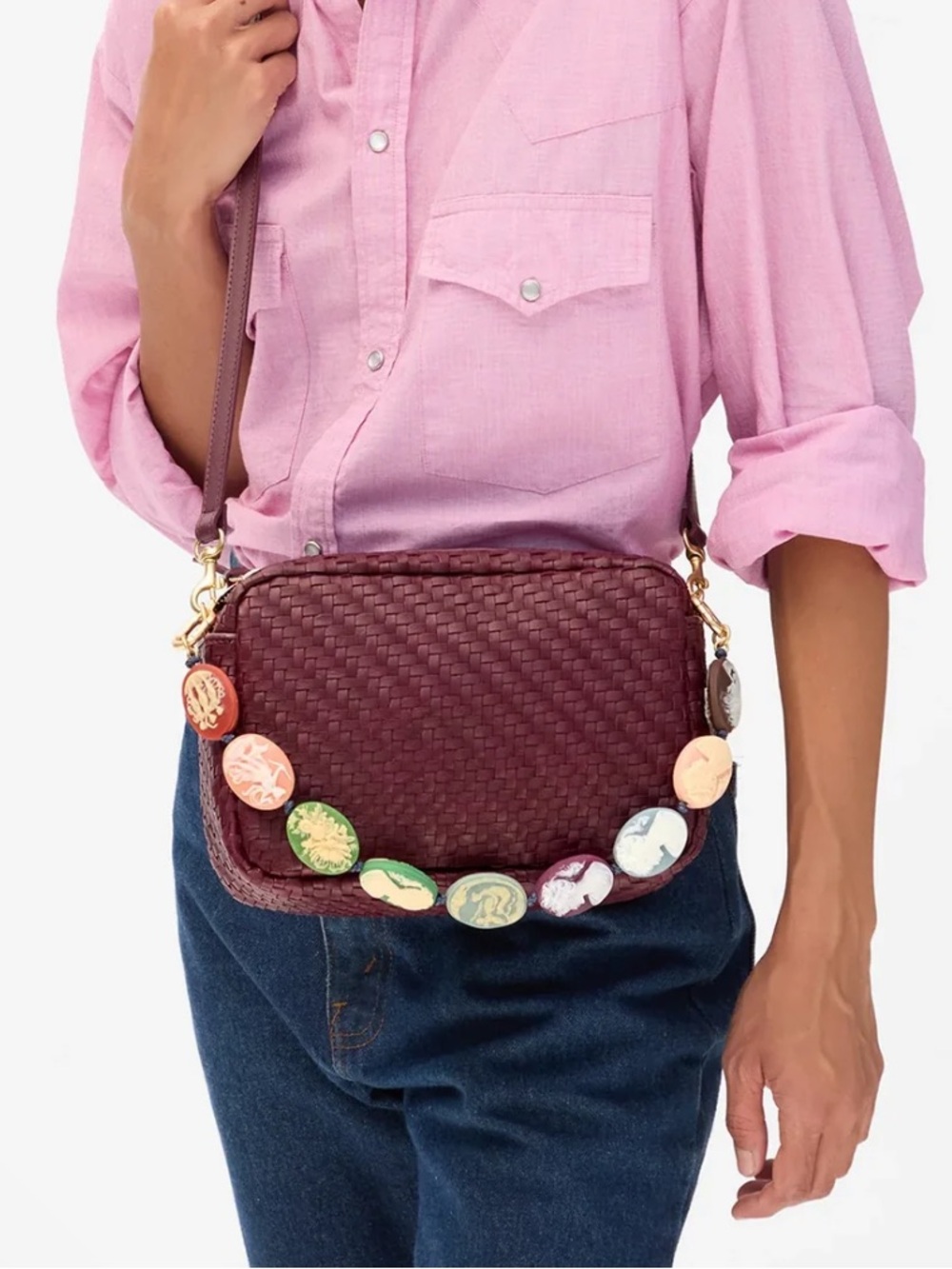 Clare V Cameo Strap in Multi Cameo - Picture 5 of 6